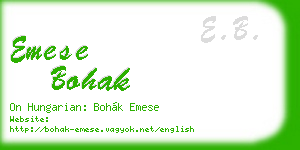 emese bohak business card